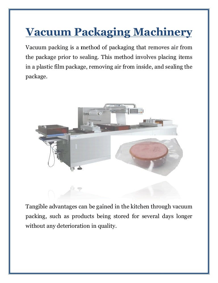 Vacuum Packaging Machinery
