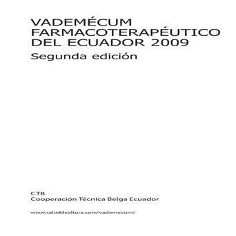 Vademécum Farmacoterapéutico del Ecuador. 2da. ed