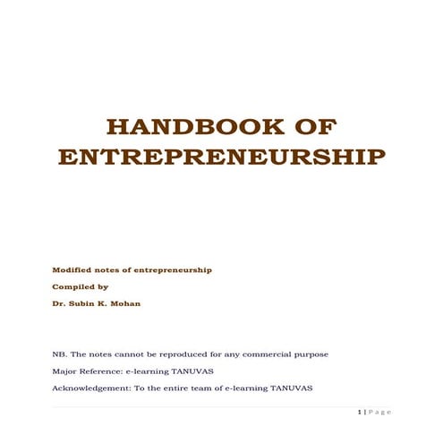 Hand book of Entrepreneurship 4 Chapters.docx