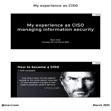 my experience as ciso