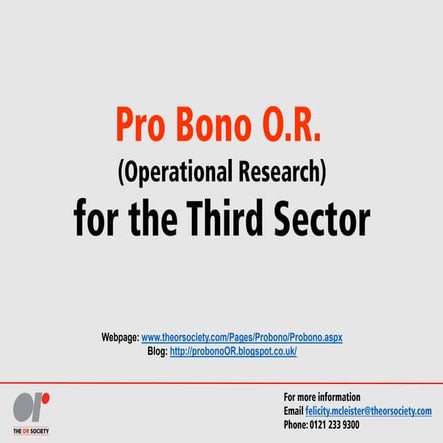 Helping the 3rd Sector be more efficient and effective