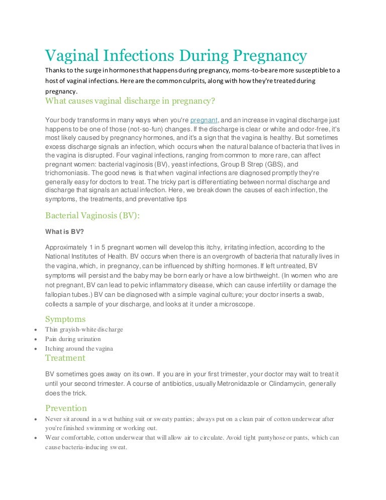 Symptoms Of Yeast Infection During Pregnancy First Trimester