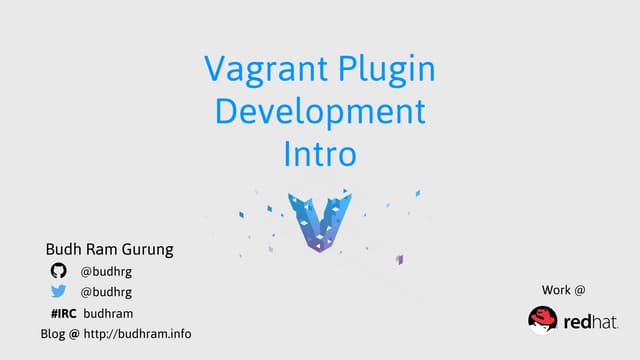 Vagrant plugin development intro