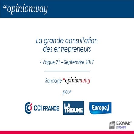 La Grande Consultation des entrepreneurs - septembre 2017