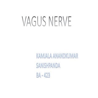 VAGUS NERVE AND ITS DESORDERS AND T...