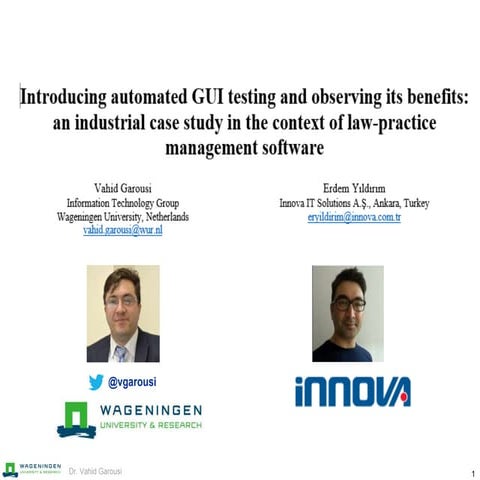 Introducing automated GUI testing and observing its benefits: an ...