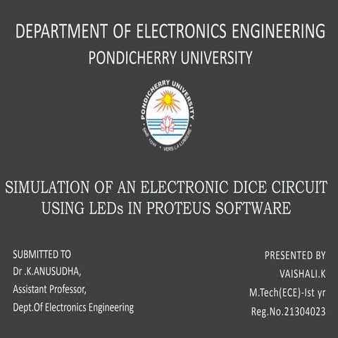 SIMULATION OF AN ELECTRONIC DICE CIRCUIT USING LEDs IN PROTEUS SOFTWARE 