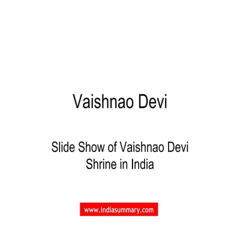 Vaishnao Devi Mata Darshan Slideshow