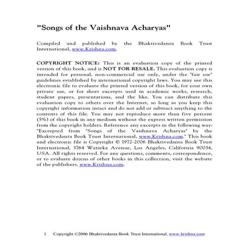 Vaishnava songbook