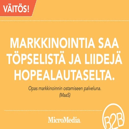 Markkinointia kk-palveluna