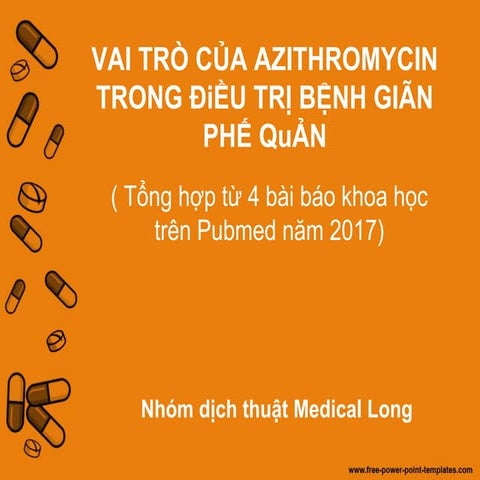 Vai trò azithromycin trong bệnh giãn phế quản