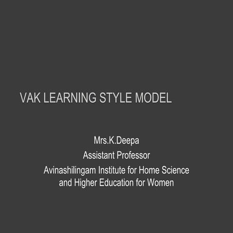 Vak learning style model