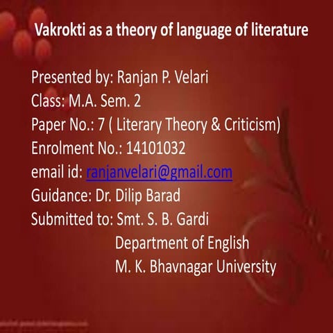 Theory of Vakrokti