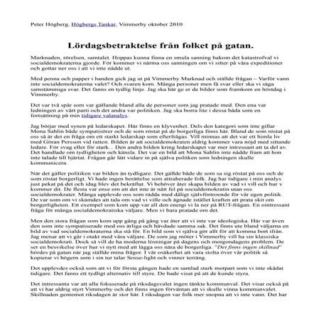 Valanalys från gatan