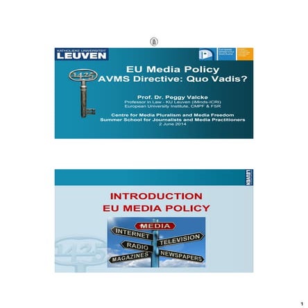 EU Media Policy  - MS Directive: Quo Vadis? 