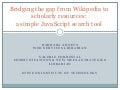 Bridging the Gap from Wikipedia to Scholarly Resources
