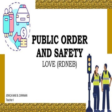 Peace Education re: public orders and safety | PDF