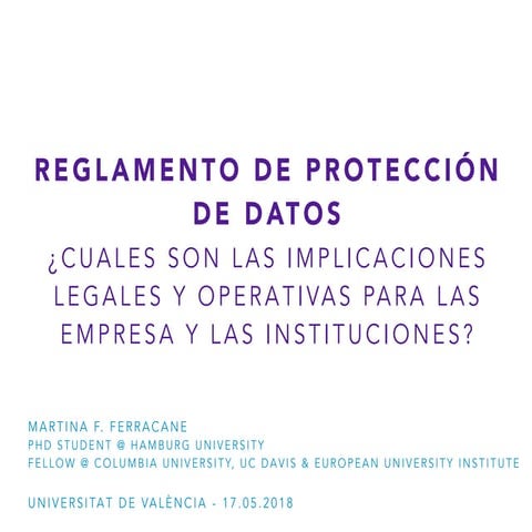 Reglamento General de Protección de Datos