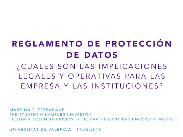 Reglamento General de Protección de Datos