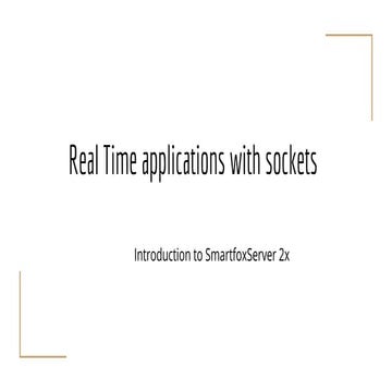 Real-time applications with sockets and websockets. Introduction to ...