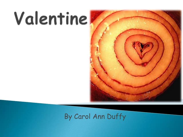 Valentine carol ann duffy best sale