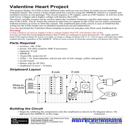 Electronic Valentine Heart Project