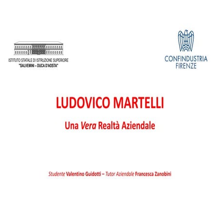 Ludovico Martelli, vera realtà aziendale