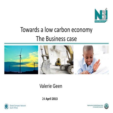 A business case for carbon reduction by Valerie Green of the National Business Initiative 