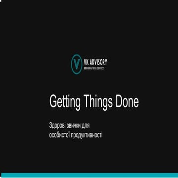 Valeriy Kozlov: Taming the Startup Chaos: GTD for Founders & Small Teams (UA)