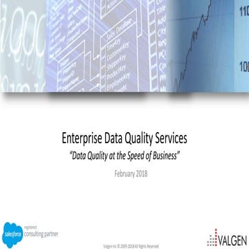 Valgen Data Quality - Salesforce partner pitch deck