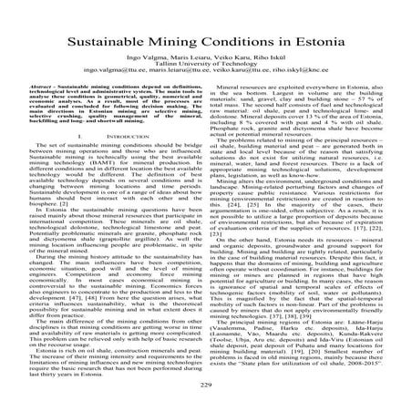 Valgma sustainable mining