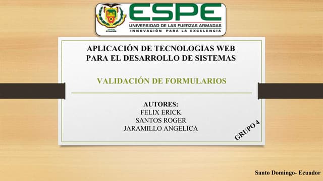 Validación de formularios