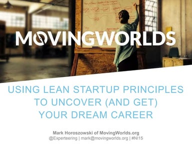 Validate your career choice using lean startup principles