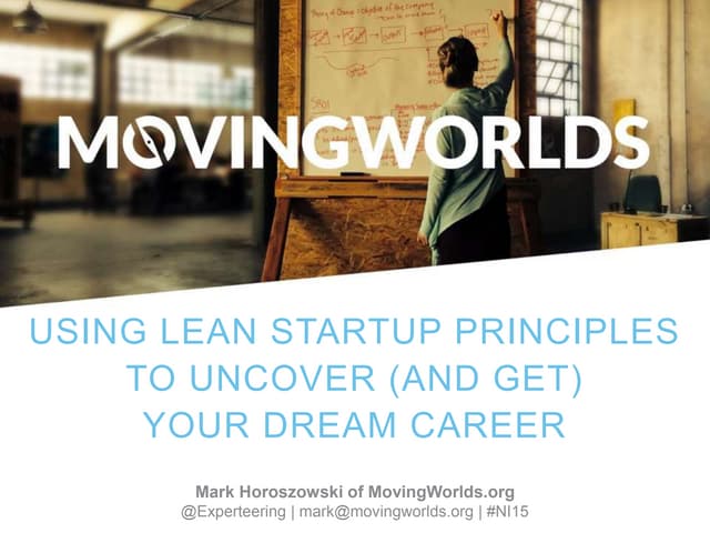 Validate your career choice using lean startup principles