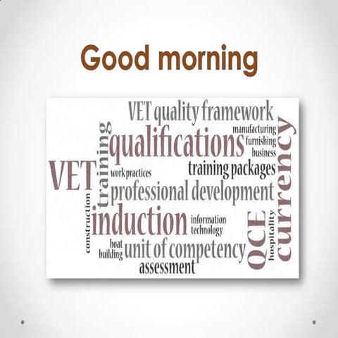 Validation and moderation workshop Session 1