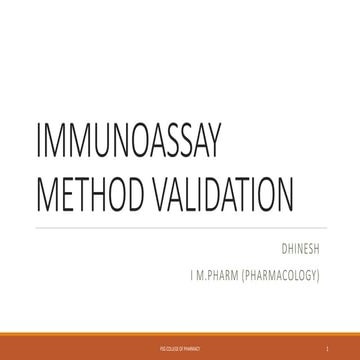 Validation for immunoassay