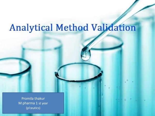 Analytical method validation | PPT