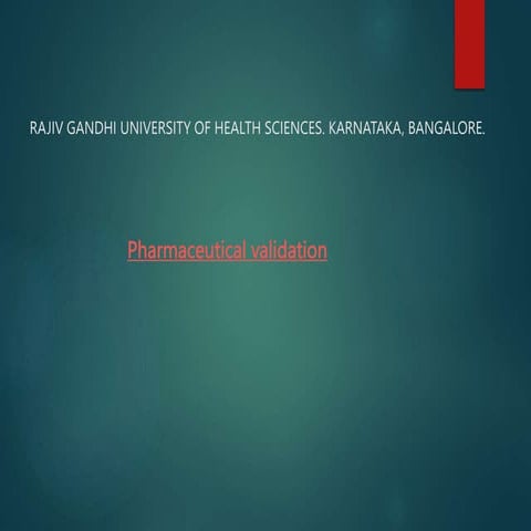 Pharmaceutical validation , Types of validation