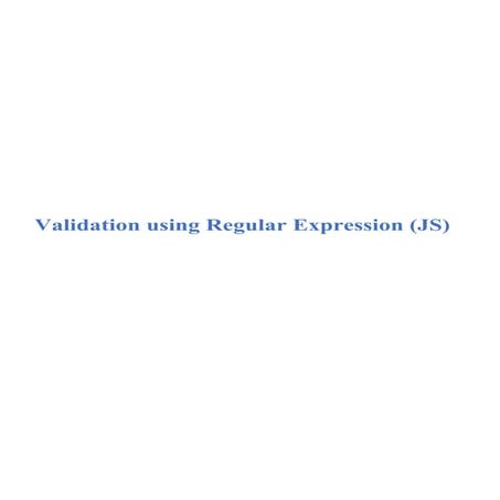 JavaScript Regular Expression Match | PDF