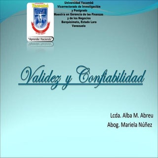 Validez y confiabilidad de instrume...