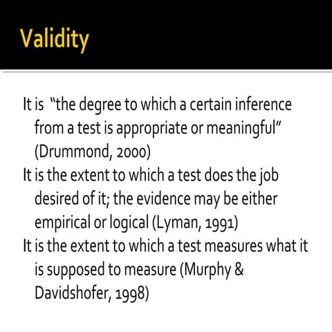 Validity