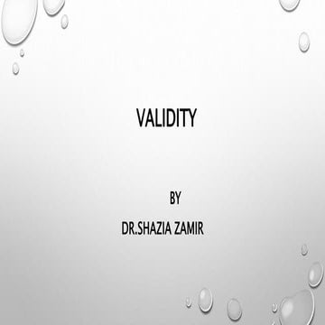 Validity