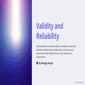 Validity-and-Reliability for research ppt