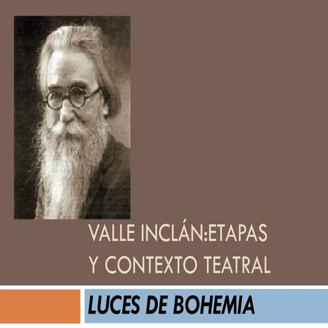 Valle Inclan vida y obra. Aspectos reseñables