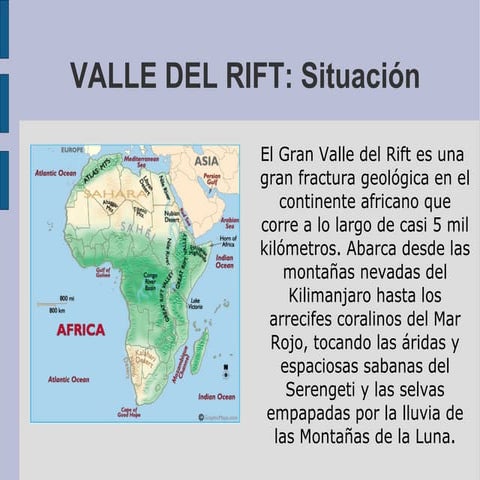 Mapa Del Gran Valle Del Rift