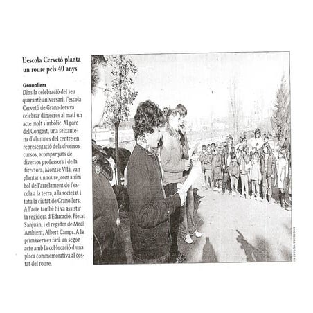 Valles L'escola Cervetó planta un roure