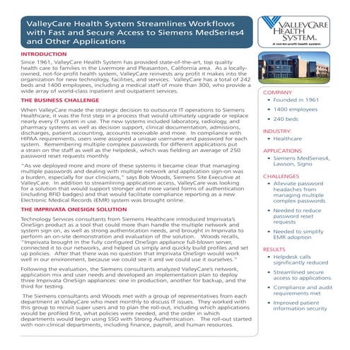 ValleyCare Success Story