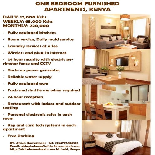 Valley Road One Bedroom Furnished Apartments Kenya