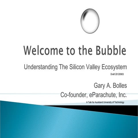 Welcome to the Bubble: Understanding the Silicon Valley Ecosystem