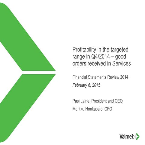 Valmet Financial Statements Review 2014